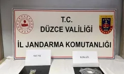 DÜZCE'DE JANDARMA OPERASYONUNDA UYUŞTURUCU ELE GEÇİRİLDİ